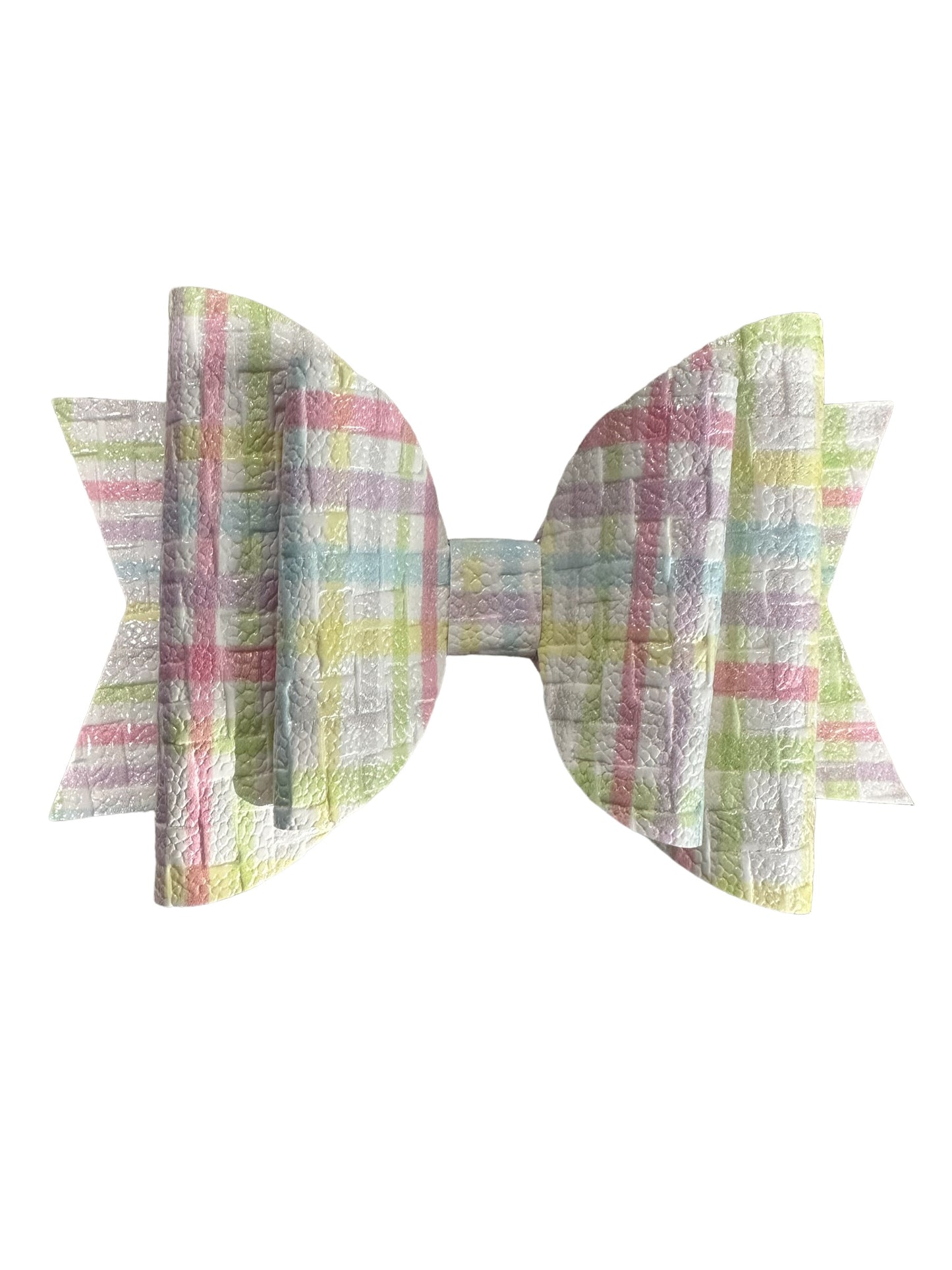 5 INCH BOW EASTER YELLOW GINGHAM