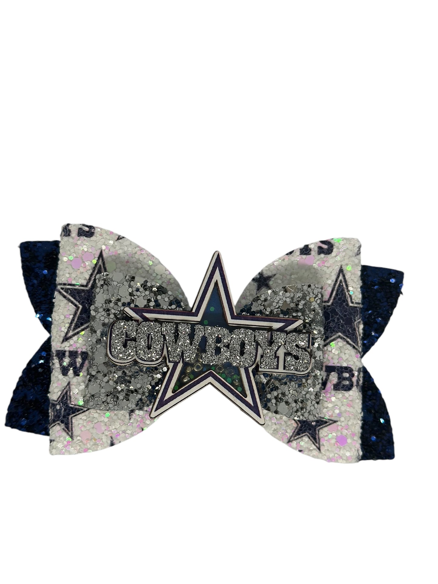 Dallas Cowboys Pigtails, Football Bow, Football Pigtails, NFL team bows, Texas Football bows, Glitter bows