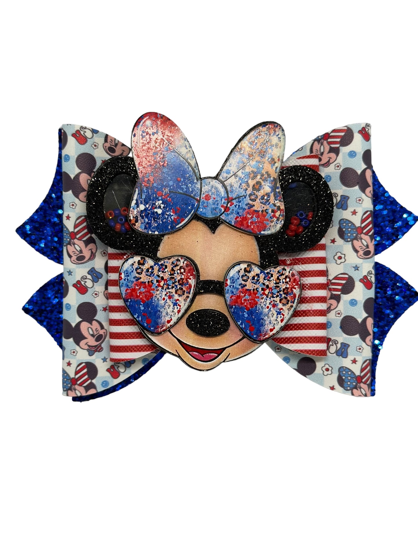 Minnie Mouse 4th of July 5inch Bow