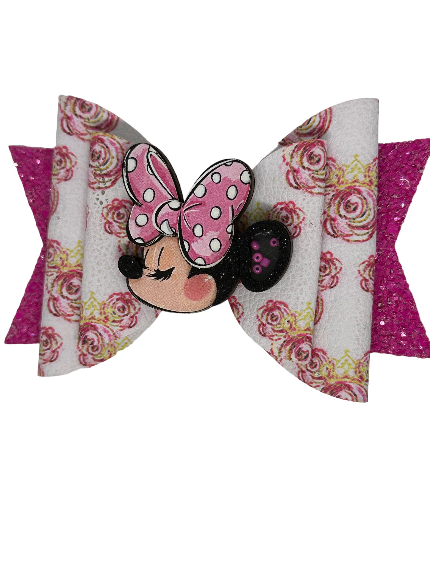 5 inch bow Minnie Mouse Roses