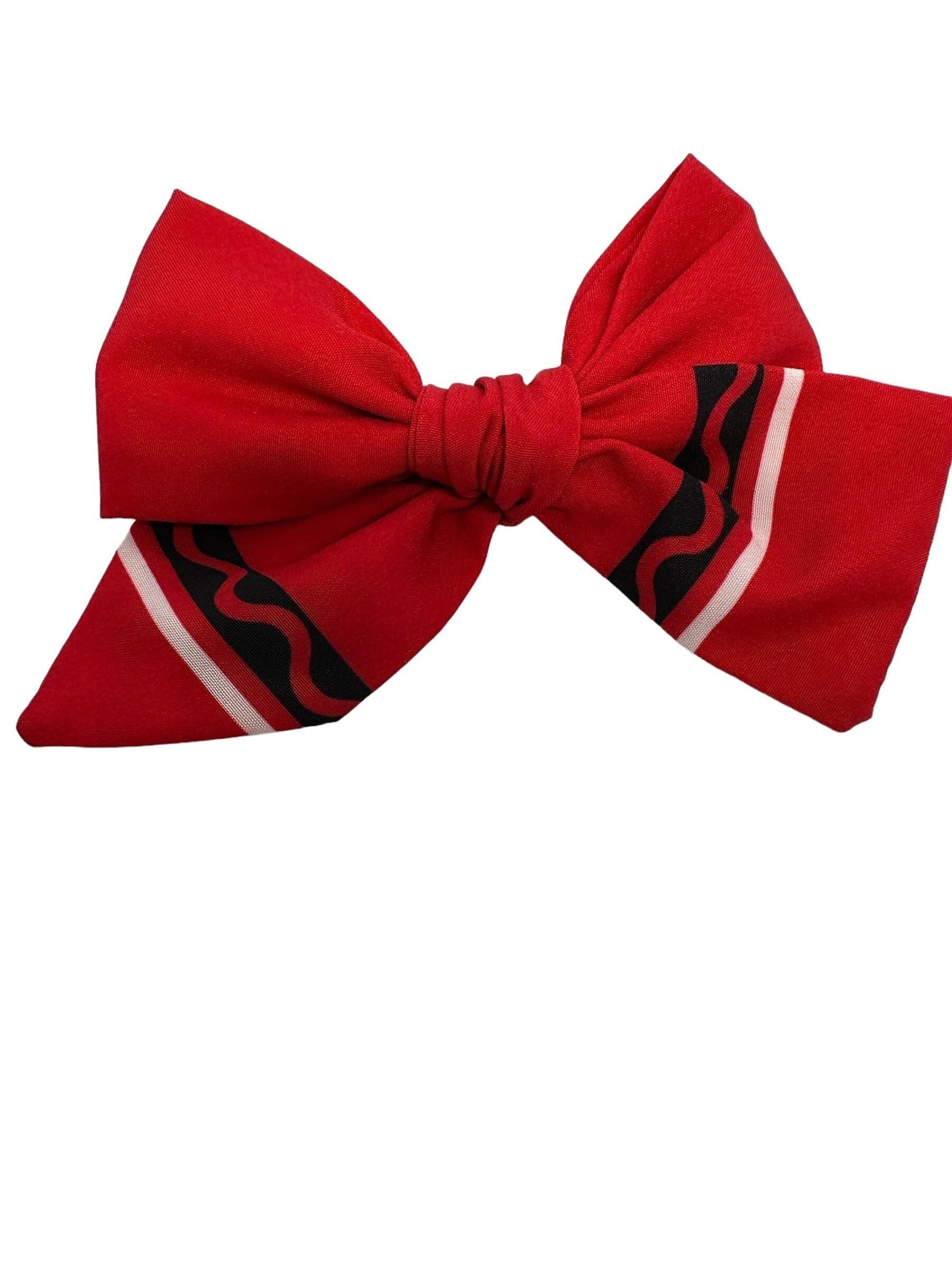 Back to School Bow, Red Crayon Bow, Red Crayon Pigtail Bows, Cute School Bows, Girls Schools Bows, Crayon Bow, Cotton Crayon Bow