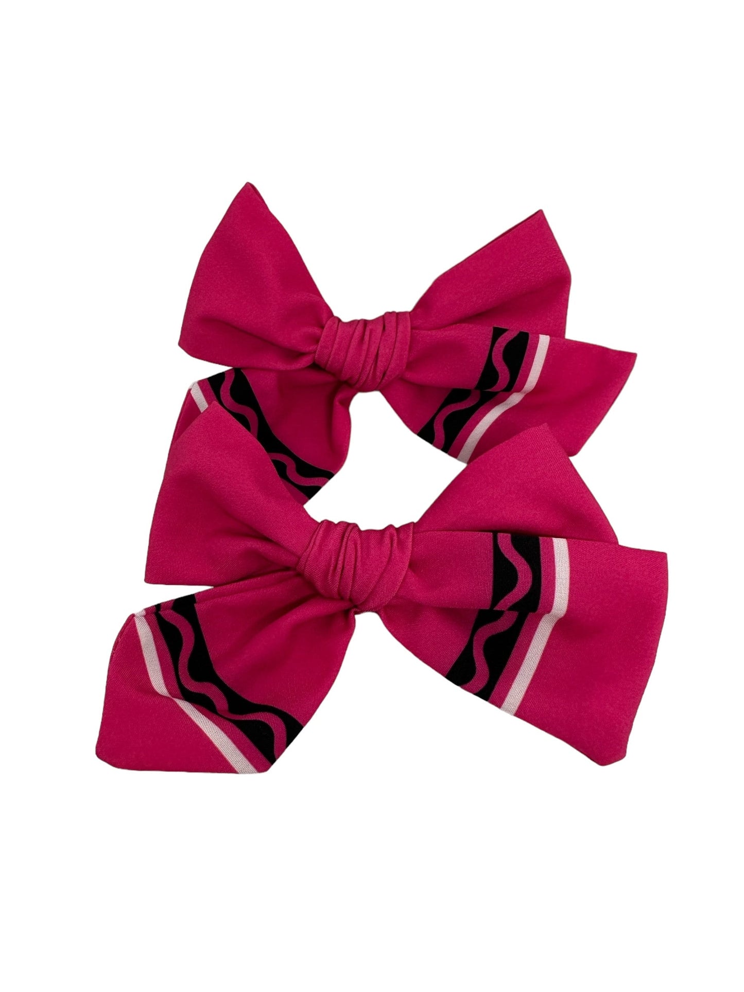 Back to School Bow, Pink Crayon Bow, Pink Crayon Pigtail Bows, Cute School Bows, Girls Schools Bows, Girls Crayon bow, Cotton Crayon Bow,