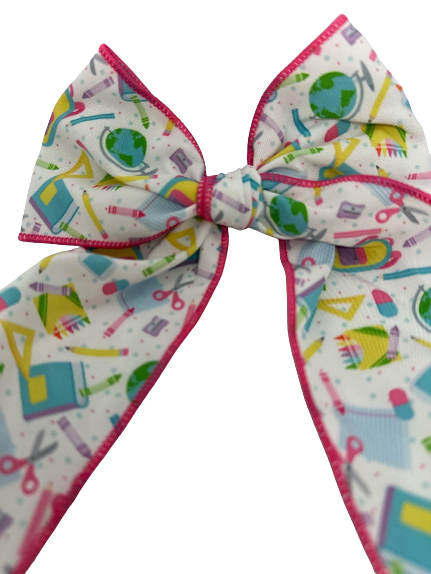 Back to School Bow, School Supplies Bow, School Sailor Bow, Girls School Bows, Hand-tied School Bows, Prek bows, School Supply