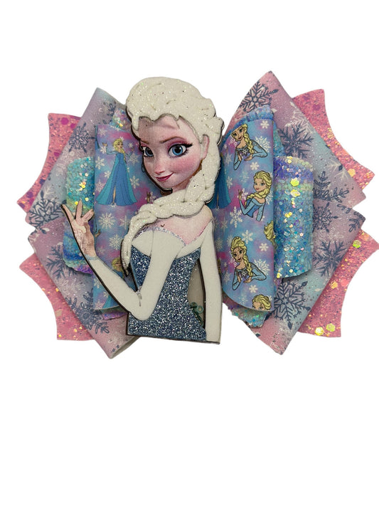 Girls Frozen Bow, Elsa bow, Disney Frozen Bows, Birthday bows, Snowflake Bows, Cute Girls Gifts, Disney bows for Girls