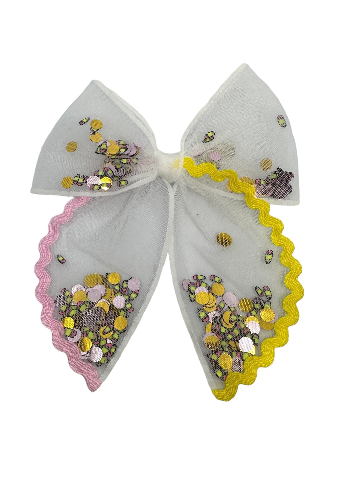 Back to School Bow, Pencil Shaker Bow, Girls School Shaker Bow, Mesh Shaker Bow, School shaker Bow, Cute Girls Bow, Back to School Hair Bow