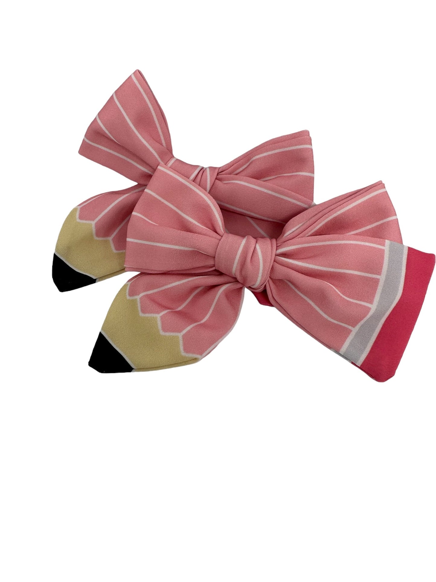 Back to School Bow, Pink Pencil Bow, Cotton Long Tail Bow, Back to School Sailor Bow, School Bow, Pencil Bow, Back to school coquette bow