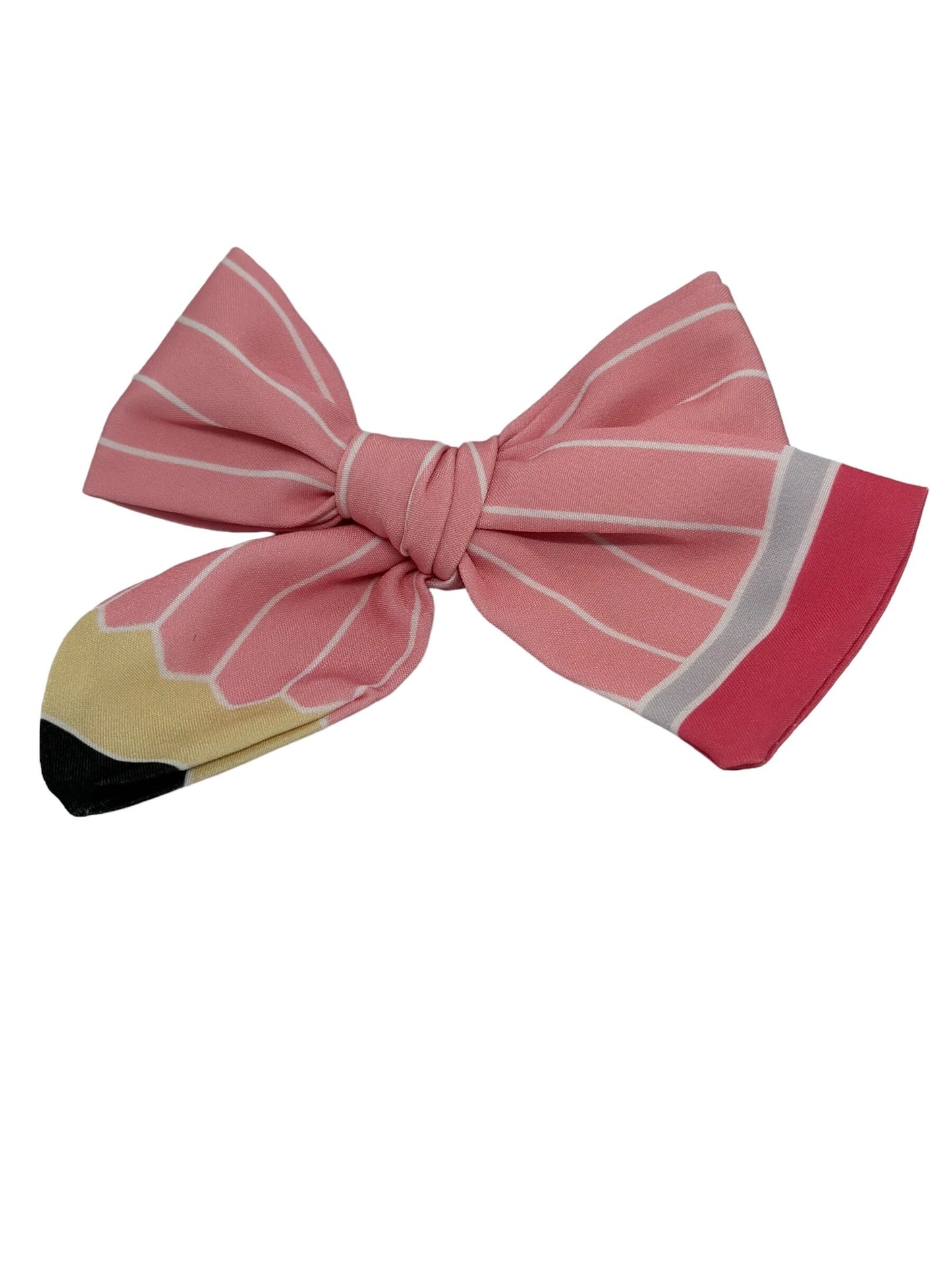 Back to School Bow, Pink Pencil Bow, Cotton Long Tail Bow, Back to School Sailor Bow, School Bow, Pencil Bow, Back to school coquette bow