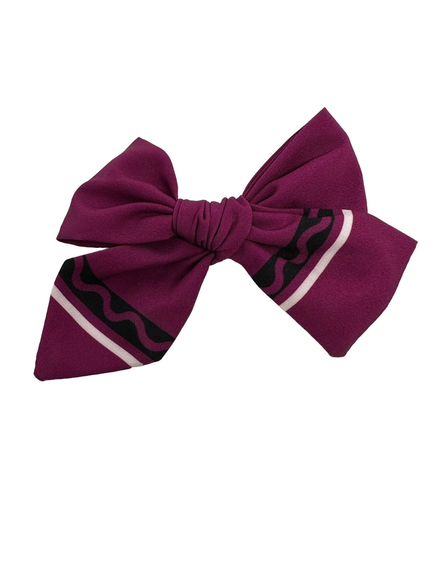 Back to School Bow, Purple Crayon Bow, Purple Crayon Pigtail Bows, Cute School Bows, School Bows, Hand tied Bow, Crayon Bow